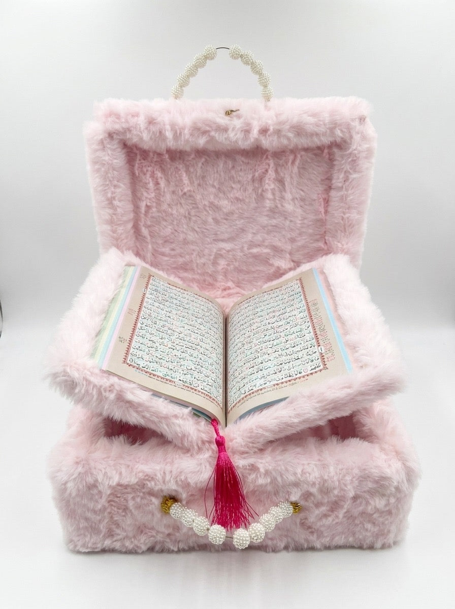 Fur Quran Set with Rehal – Premium Luxury Islamic Gift