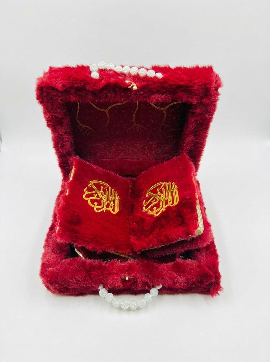 Fur Quran Set with Rehail – Premium Luxury Islamic Gift