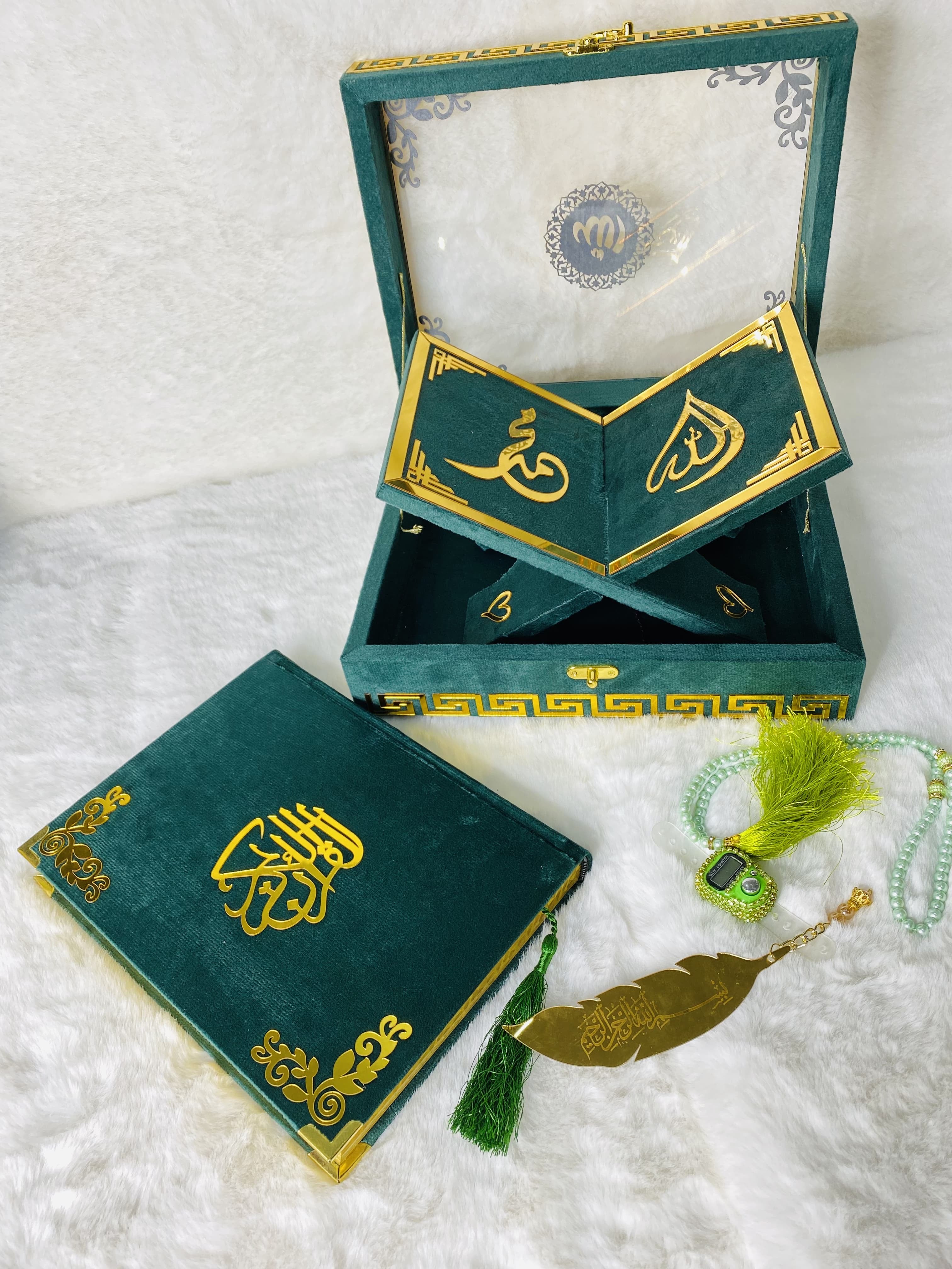 Bridal Quran set Acrylic - Green