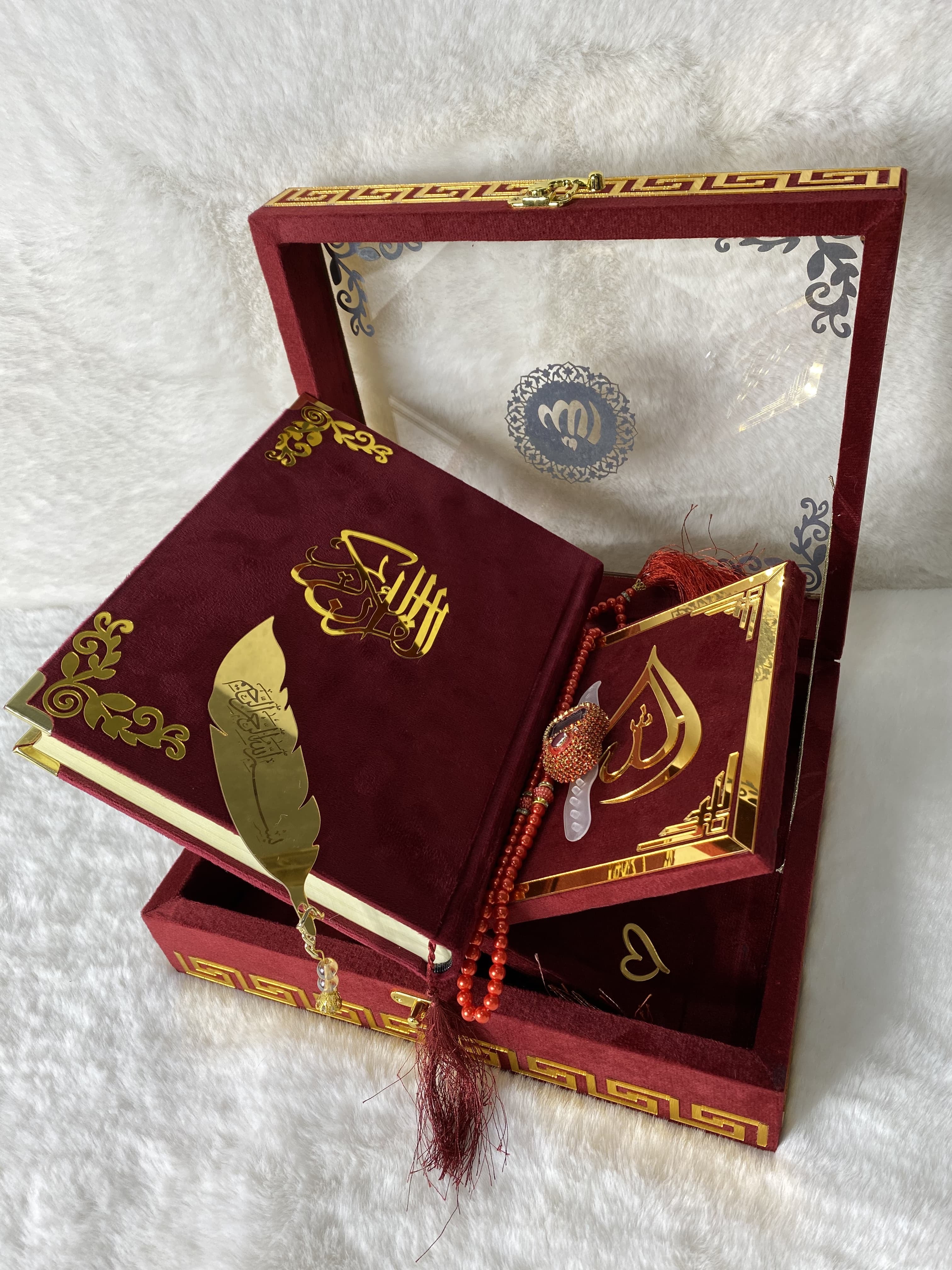 Bridal Quran set Acrylic - Maroon
