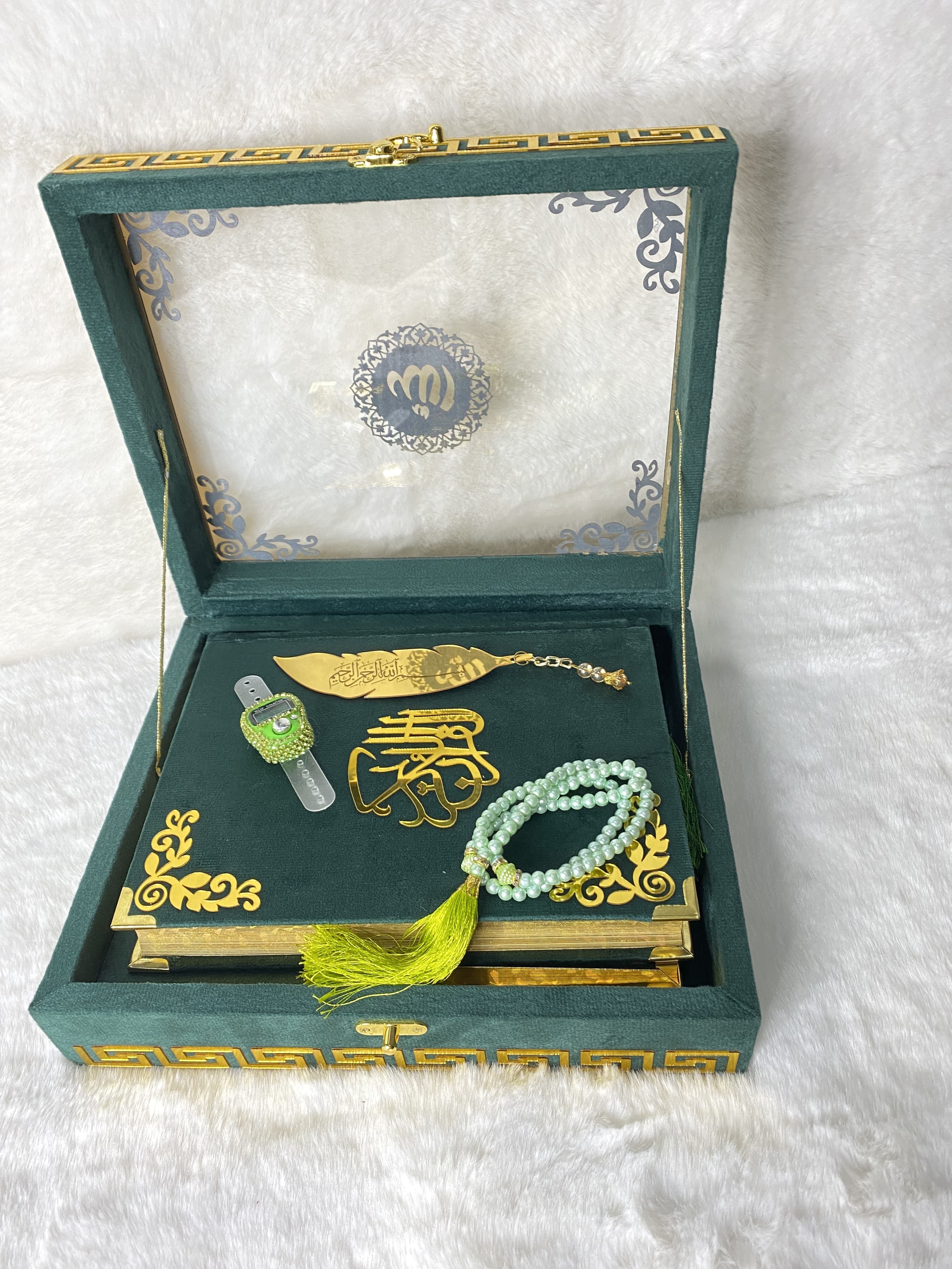 Bridal Quran set Acrylic - Green