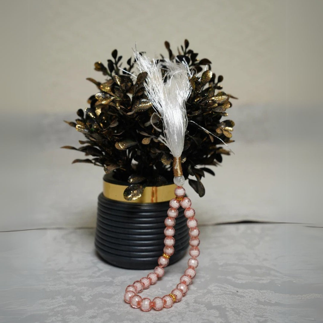 Crystal Beads Tasbih - Peach